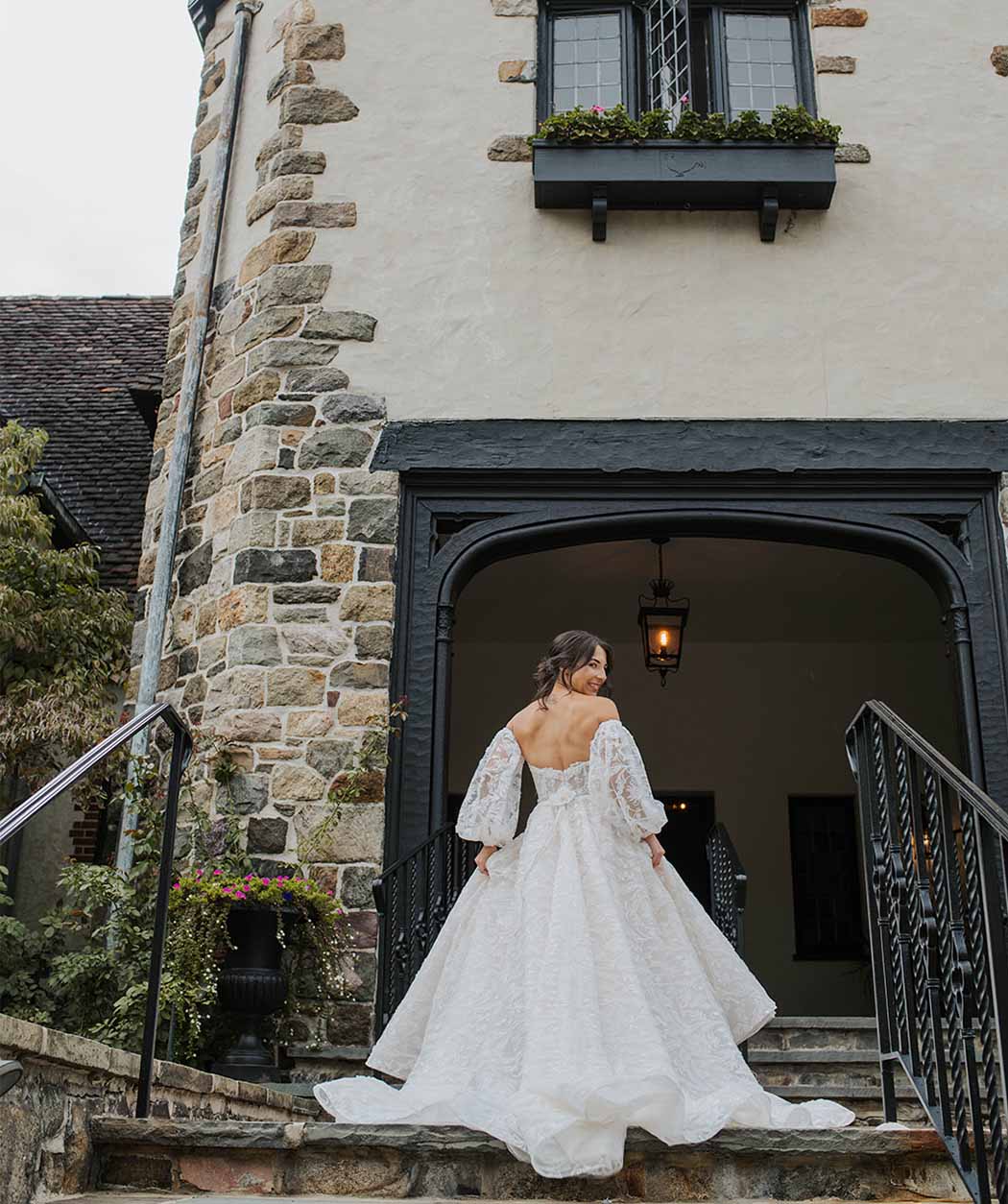 Wedding reception portrait at Pleasantdale Chateau